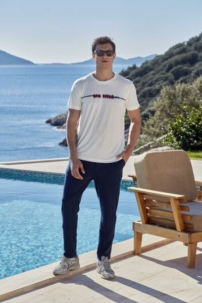 Kısa Kol Baskı Detay Erkek Spor 2'li Takım CossybyAqua 26907