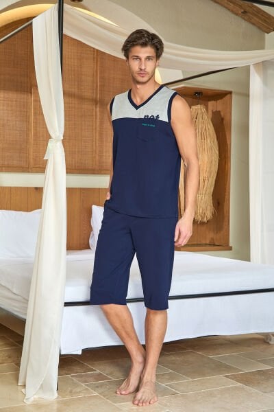 Kolsuz Erkek Pijama Kapri Takım CossybyAqua 25920